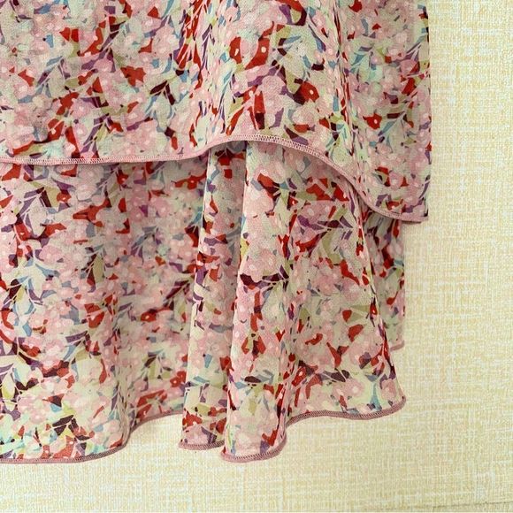 CAbi Sweet Floral Print Semi Sheer Sleeveless Layered Bella Top, Style #… - Picture 4 of 9
